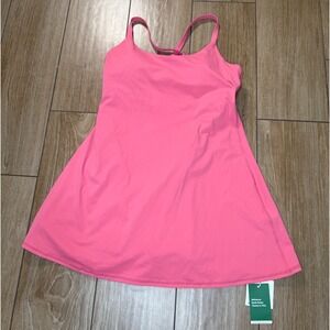 NWT Halara Softly Zero Plush Shell Pink midi Dress Large Active Tennis Gym